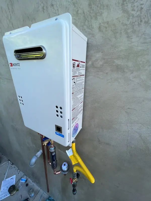 Tankless water heater installation for Penny Pot homes